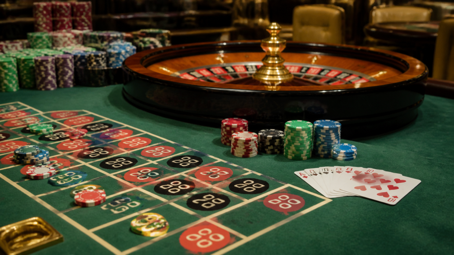 Những dấu hiệu cần xem xét khi chọn nền tảng: nhà cái uy tin Bàn roulette trong sòng bạc với vòng quay và phỉnh cá cược