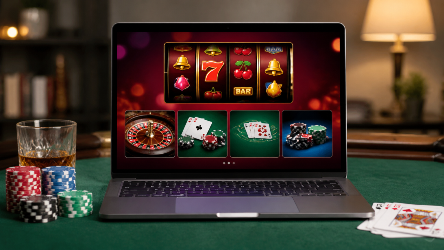 Online Casino Singapore: What Players Should Consider Before Joining Online casino game selection on a laptop screen