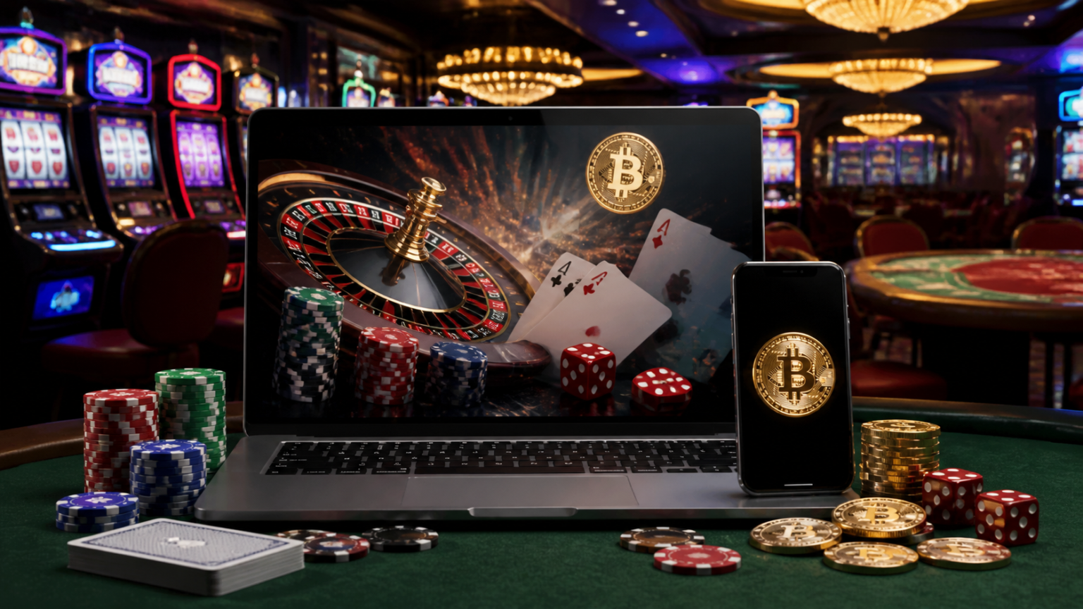 What to Consider Before Choosing a Crypto Online Casino Casino gaming scene with digital currency payment theme